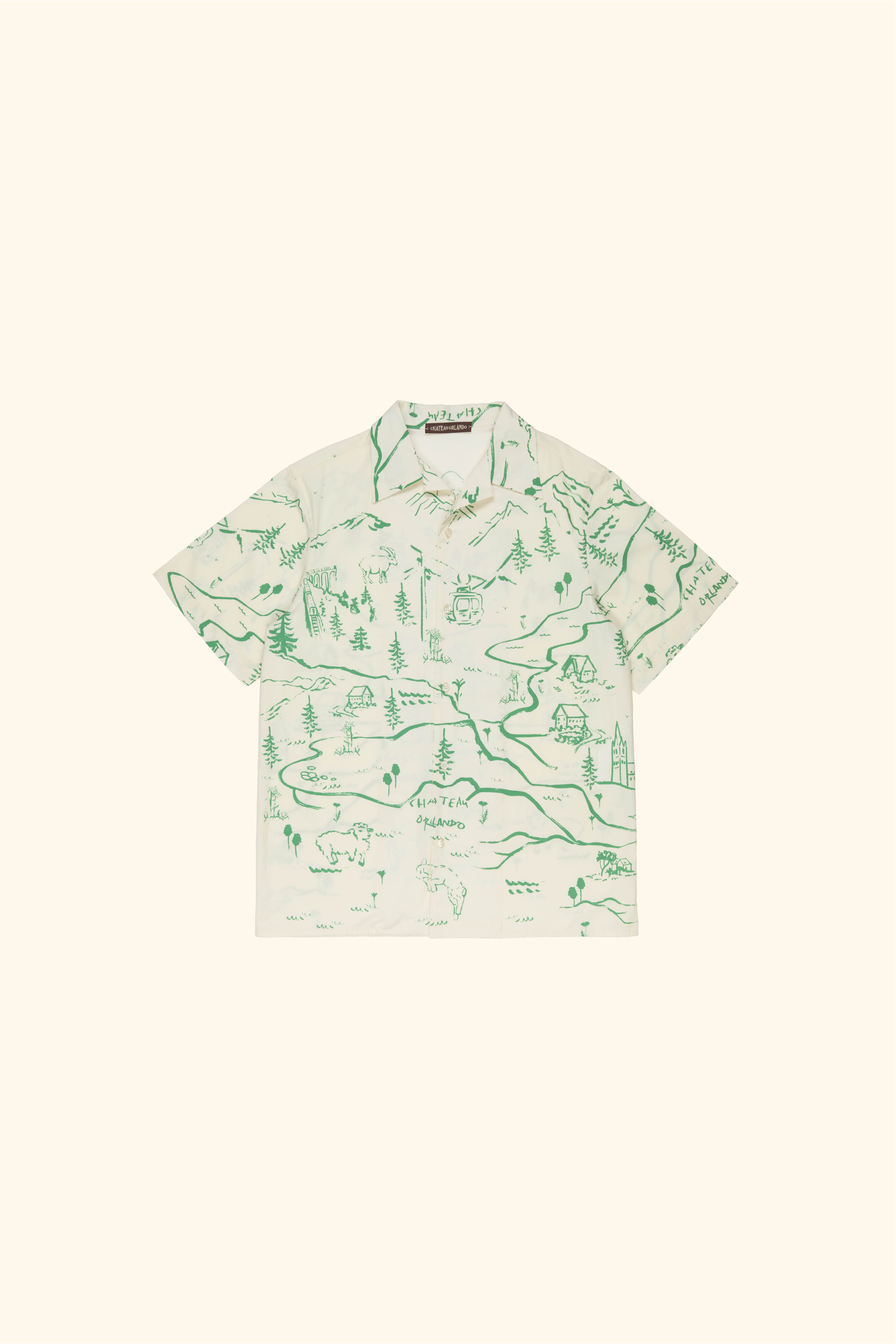 Mountain Map Camp Collar Shirt