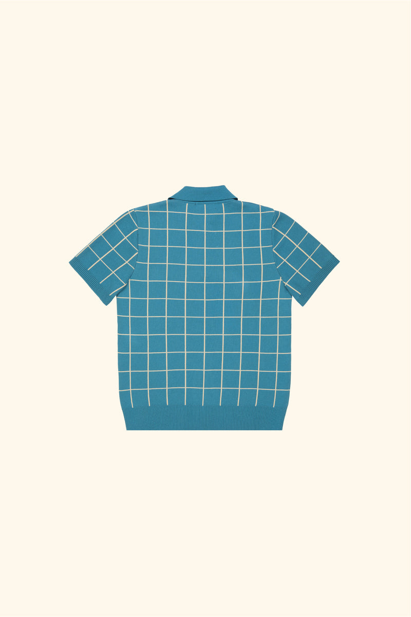 Windowpane Check Polo Shirt – Cotton Jacquard Polo | Chateau Orlando
