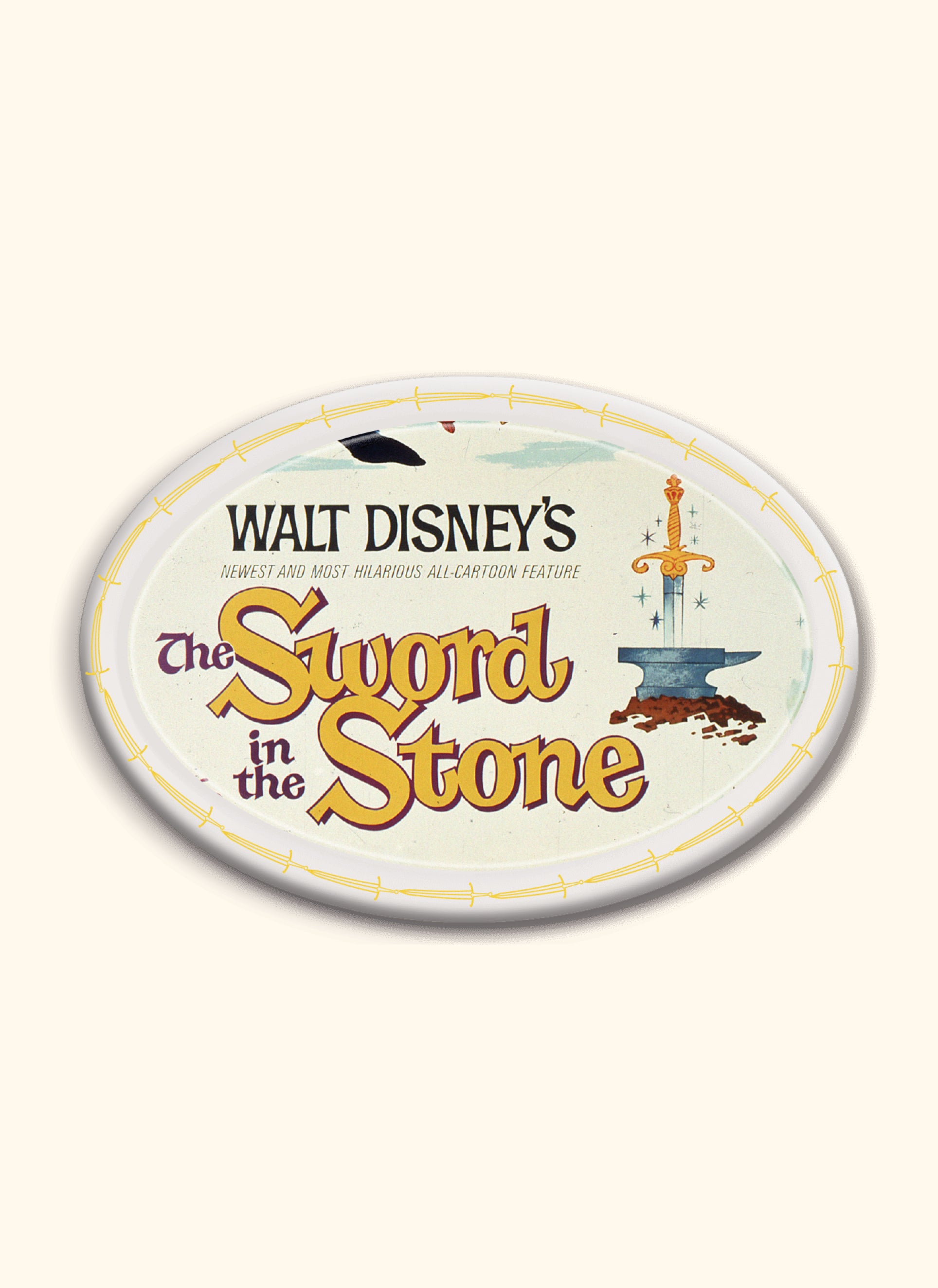 The Sword in the Stone Poster Oval Tray